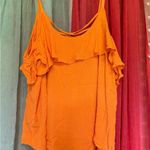 Apt. 9 Orange Ruffle Coldshoulder Top Photo 1