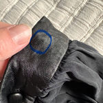 Milly Black Silk Lamb Leather Cuff & Belt Long Sleeve Mini Dress 6 Party LBD Photo 8