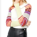 Free People  Prism Long Sleeve Cowl Neck Sweater Aztec Boho XS Photo 0