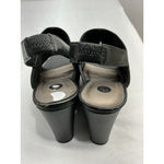 Dress Barn Womans  Sandals 7.5 M Open Toe Sling Back Black Elastic Wedge Heel Photo 4