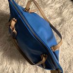 Michael Kors Cerulean Blue Leather Jet Set Full Size Shoulder Tote Bag Carryall Photo 5