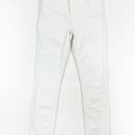 Madewell NEW 11" High-Rise Skinny Cotton Denim Jeans Pure White Raw-Hem Edition Photo 0