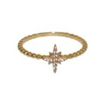 14k Solid Gold Stacking Star Ring 1.47 Grams Size 7.5 Photo 3