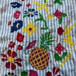 ZARA  BBWM Woman Striped Floral Fruit Embroidered Balloon Sleeve Boho Top Photo 6
