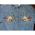 Vintage Bobbie Brooks Denim Cat Shortsleeve Shirt Size M Blue Size M Photo 2