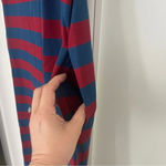 Tory Burch Logo-Belted Striped Midi-Dress Red Navy Photo 5