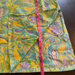 Barbara Gerwit Tunic Top Medium‎ Beaded Paisley Print Cotton Blouse Cover Up Blue Photo 11