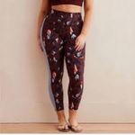 Aerie Chill Play Move Activewear Leggings Leopard Cheetah brown blue small Photo 8