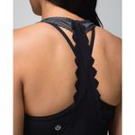 Lululemon 105 F Singlet Tank Top Womens 4 6 Black Gray Racerback Scalloped Photo 2