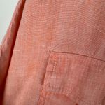 J.Crew Womens Baird McNutt Irish Linen Popover Shirt Sz 6 Coral Boxy Coastal Photo 2