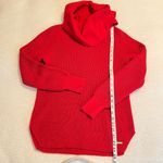 MICHAEL KORS red sweater cowl neck waffle knit XS Photo 5