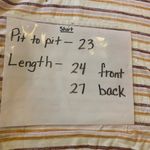 Market & Spruce  hoodie women’s XL cream maroon orange stripe front pocke… Photo 4