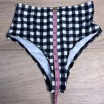 NWOT Dippin' Daisy's Black and Cream Gingham High Rise Bikini Swim Bottoms Small Photo 2