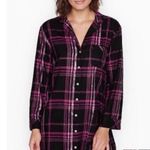 Victoria's Secret Plaid Button Up Pajama Sleep Dress Size Small Photo 1