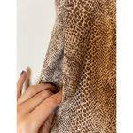 Avery Brown And Ivory Python Snakeskin Print Mid‎ Rise Cropped Pants Size 32 Photo 4