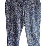 Activewear Joggers, Capri pants, stretch pants. Size XL. Blue Floral. Photo 0