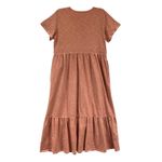 Old Navy Tiered Knit Maxi Dress Pink Paradigm Size L Short Sleeve Casual Photo 1