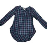 Lucky Brand  Women’s Plaid V-neck Button Down Shirt Size Small Photo 8