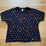 iHeartRaves  BB Ur So Fly Mesh Oversized Tee in Black Multi Photo 1