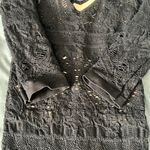 Bebe  VNeck Bodycon Lace Mini Dress Black Size Small Photo 3