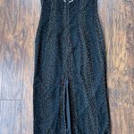 Laurence Kazar vintage •  90s beaded maxi dress black silk chiffon formal evening Photo 14