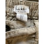 Nicole Miller  Womens Small Tan Linen Blend Cargo Pants Straight Leg Photo 4