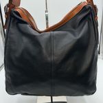 Ralph Lauren‎ Leather Farrington Hobo Shoulder Bag Black Photo 1