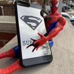 iPhone 8 iPhone 7 Cute Superman Drop Protection Mirror Case Black Photo 5