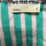 Free People NEW  We The Free Coastal Town Halter Top Green White Large Coconut Photo 5