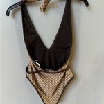 River Island  belted monogram halterneck swimsuit in brown Size 6 SOLD OUT STYLE Photo 2