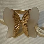 Christian Dior Dior Herbarium Ring Pink-Finish Metal and White Frosted Transparent Resin Photo 4