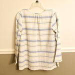 Denim & Co . Beach Long Sleeve Striped Gauze Tunic Size Medium Photo 9