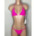 Good American New.  pink embossed bikini. Small. Photo 2