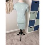 Marine layer  Reese Light Teal Seafoam Green Polka Dot Shirt Dress Size XS Twee Photo 2