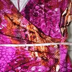 Vintage Cashe Y2K 2000s bodycon wrap dress pink glam sexy Mini dress size medium Photo 4