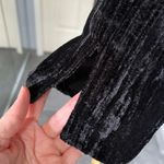 Unique spectrum Black Velvet V Neck Ruffle Sequin Accent Top Witchy Whimsigoth Vampy Photo 3