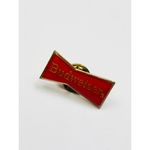 Budweiser Red & Gold Enamel Lapel Pin With Bowtie Logo Design In Black Gift Box Photo 1