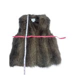 Club Monaco  womens Matilda brown Faux Fur Open Vest size small Photo 5