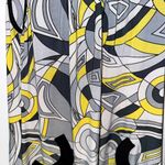 TRES CHIC BLACK YELLOW GRAY WHITE GEOMETRIC LONG TOP SMALL Photo 3