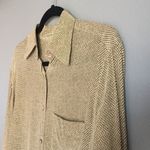 Ellen Tracy Linda Allard  • Tan and Black Silk Button Down Size 10 Photo 6