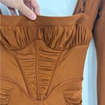 Oh Polly  Long Sleeve Corset Going Out Bar Long Sleeve Ruched Mini Dress 6 NWT Photo 7