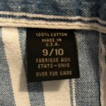 EXPRESS Vintage 90s High Rise Mom Blue Striped Knee Length Shorts Size 9/10 Photo 7