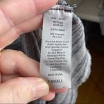 Project Social T gray striped linen blend blouse, size Medium, raw hem Photo 5