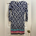 Lilly Pulitzer  Beacon T-Shirt Dress 3/4 Sleeves Beachy Preppy Fish Print XXS Photo 1