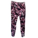 Athletic Works Burgundy/Black Abstract Leggings Women's Size Small Ankle Photo 3