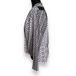 Bisou Bisou Womens Top Size Small Black White Crossover Tribal Print Lace Photo 4