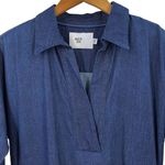 Beck En Dark Blue Cotton Chambray Shift Dress Size Medium Photo 1