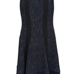 Nanette Lepore Navy Scandal Clandestine Tweed Drop Waist Dress Size 12 Academia Photo 0