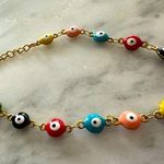 Evil Eye Bracelet multicolor Gold Plated Stainless Steel jewelery Photo 0