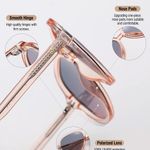 Retro Aviator Polarized Sunglasses Women Men Vintage Double Bridge Sun Glasses Classic Shades Photo 4